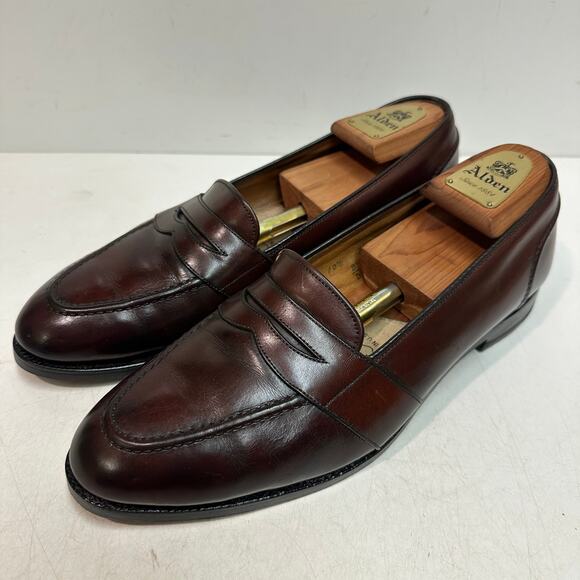 FULLY RESOLED Alden 662 Dark Brown Calfskin Full Strap Penny Loafer USA 10.5 D main image 13
